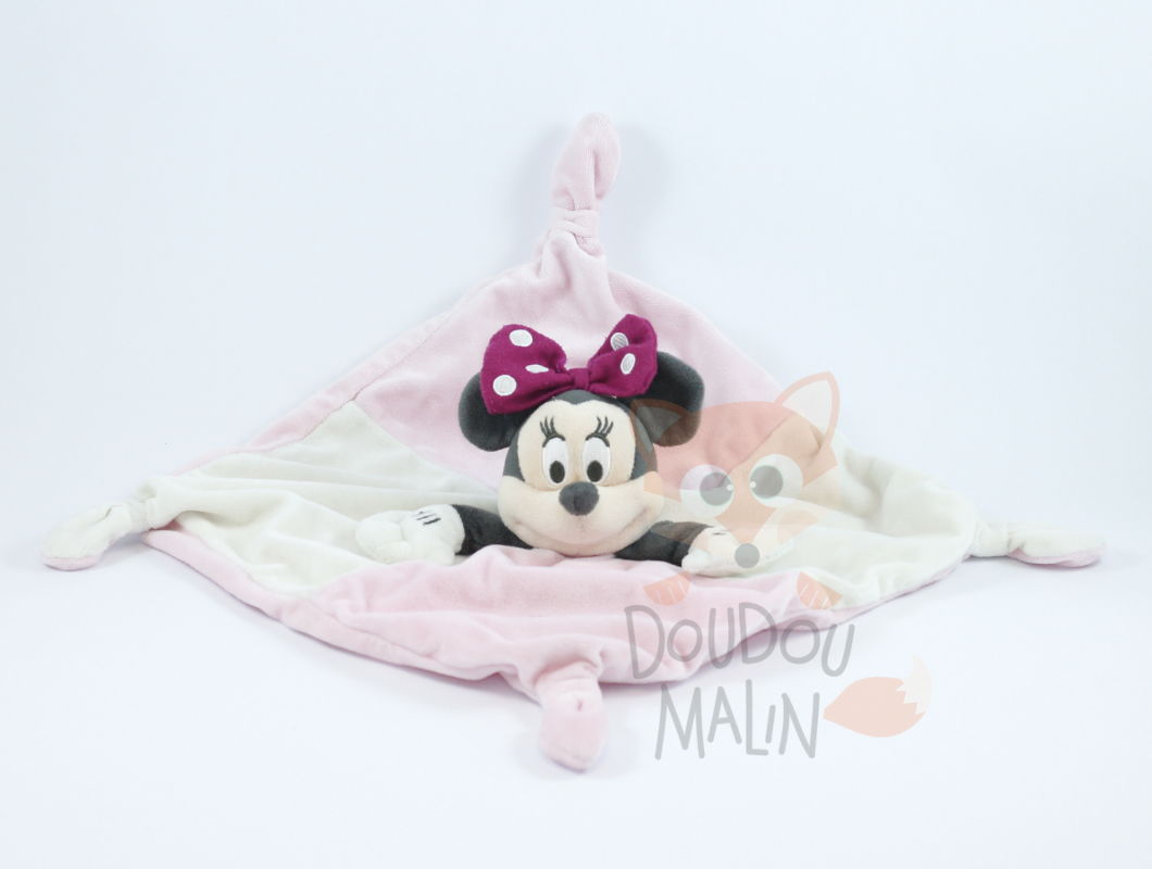 minnie mouse baby comforter pink beige 